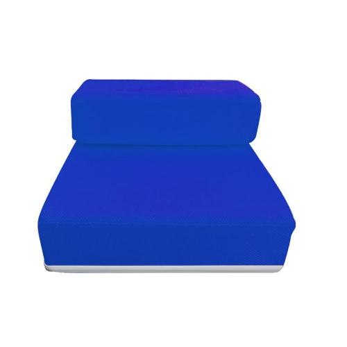 Rampa de malla plegable portátil de 2 escalones para mascotas, estera cómoda para animales, cama, cojín para casa: Azul