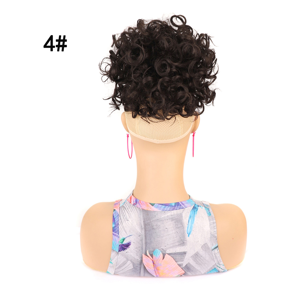 Chignon en désordre pour femmes, cordon élastique, vague lâche, grand Chignon bouclé, Extension queue de cheval bouffante synthétique: T1B/613