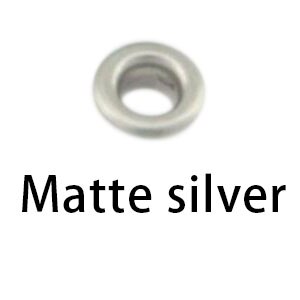 200sets/lot No Sew metal brass eyelets with washer 14mm*8mm small round metal grommets 7color 22#: Matte silver