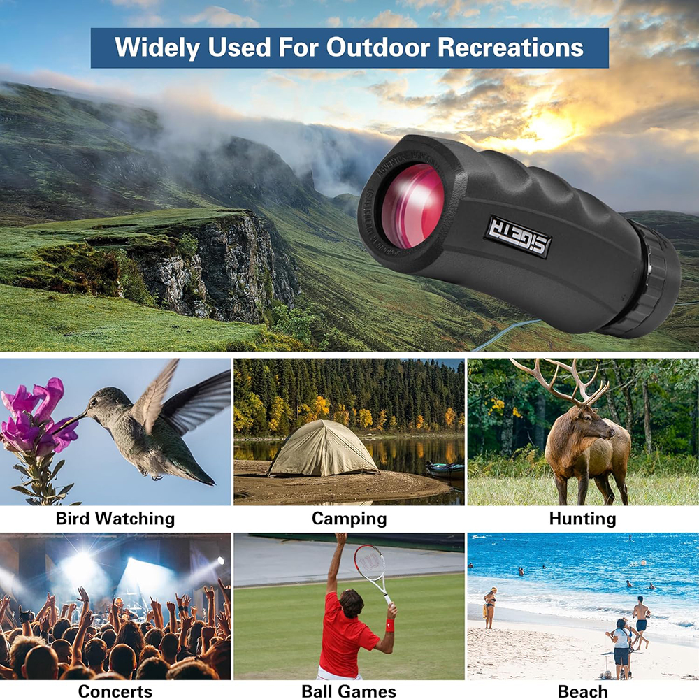 Telescopio de alta definición Monocular 8x25 mini bolsillo al aire libre impermeable Monocular compacto campamento de caza de aves Senderismo