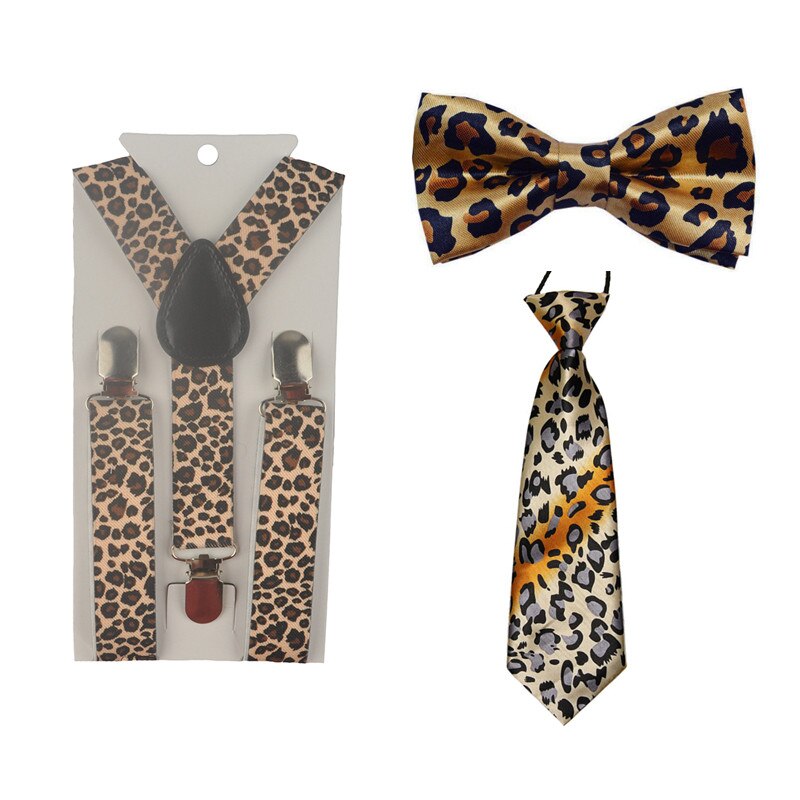 3PCS boys girls Children Kids suspensorio butterfly BowTie Bowknot Tie Necktie suspenders Set For Wedding Party Speech TR0004
