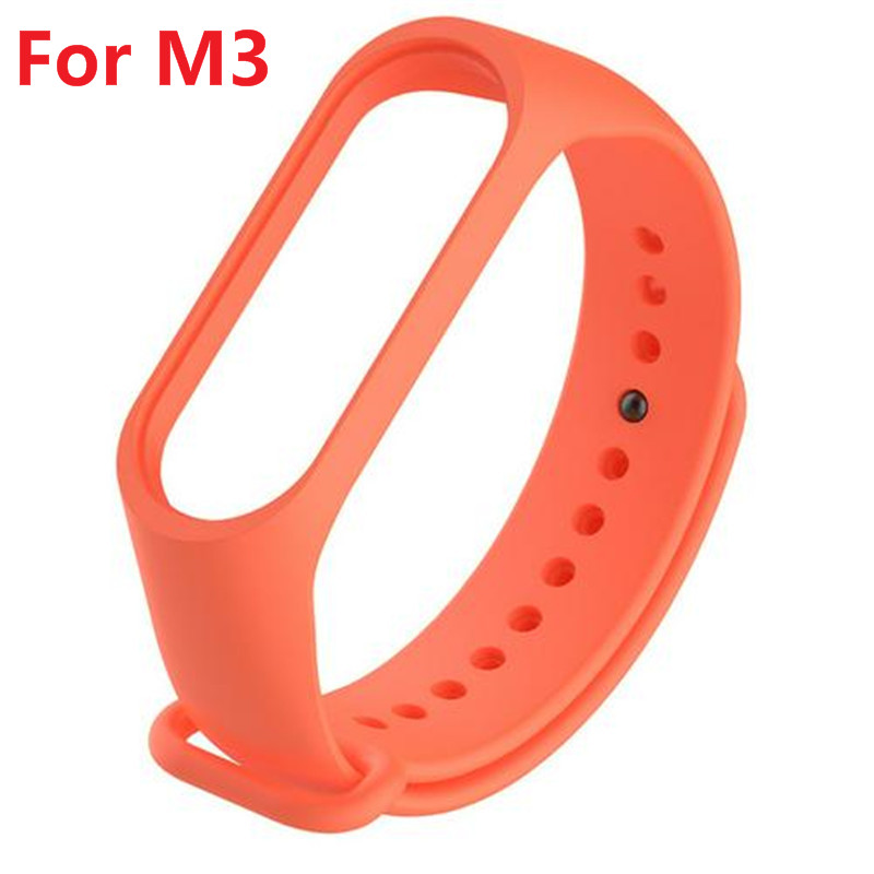 Correa de reloj para Xiaomi Mi Band 3, correa de reloj inteligente resistente al agua, correa de muñeca para Fitness, correa de muñeca de silicona de repuesto: Orange