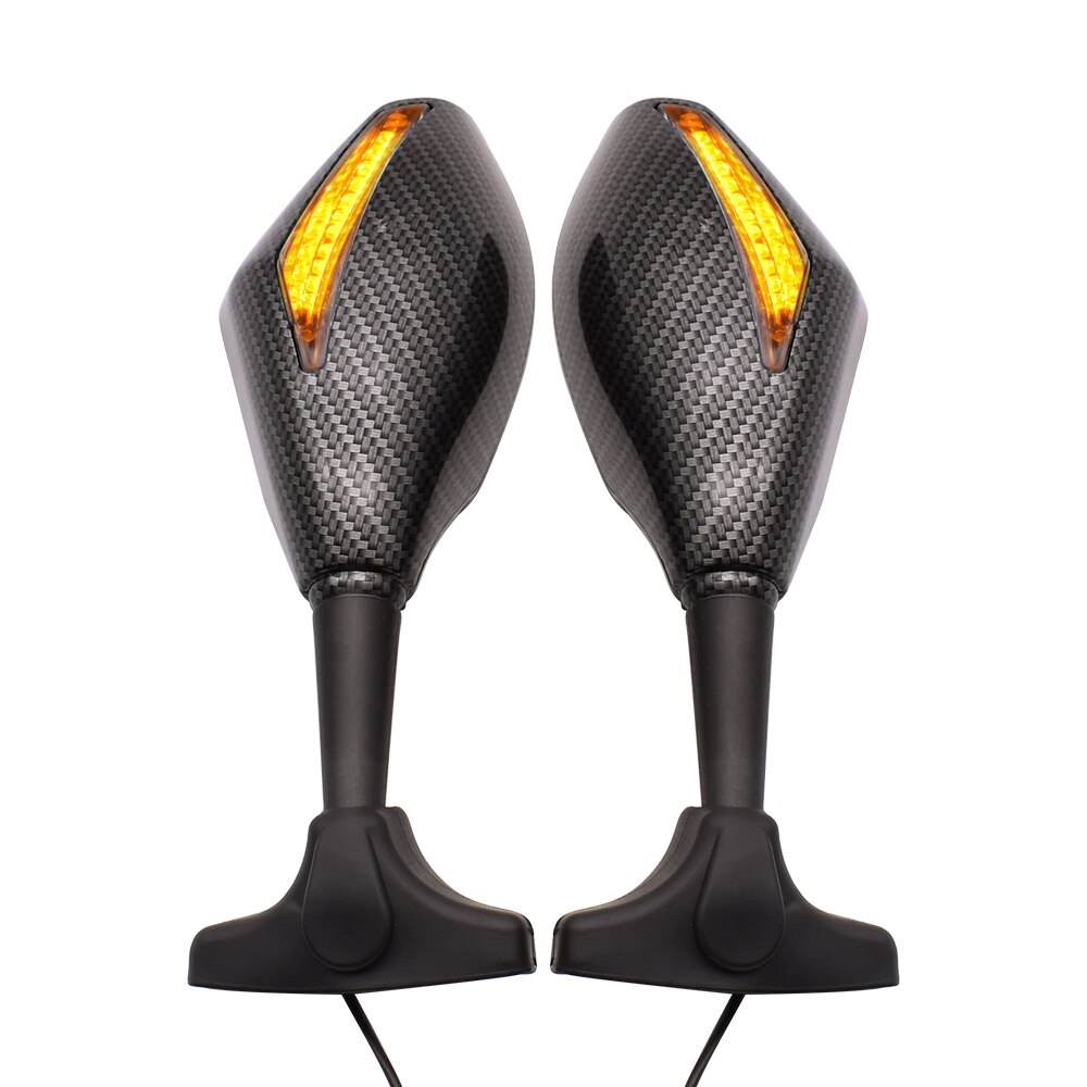 Moto Specchietto Retrovisore, 2Pcs Specchietti Girevole Regolabile Ala Specchio di Ricambio, Universali Specchietti Retrovisori Moto Modificati per 250 300 H2 H4