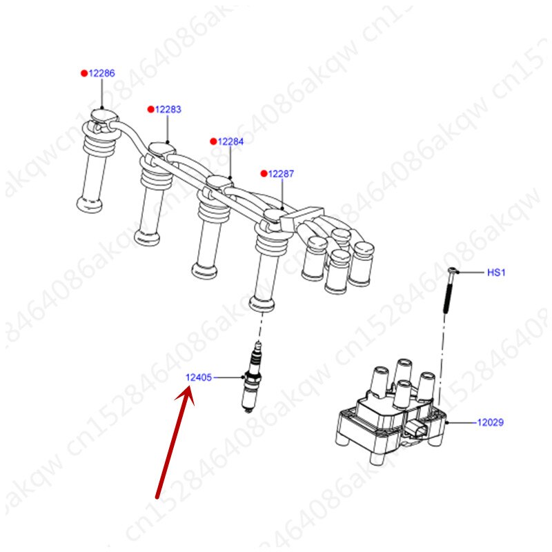 Car Spark plug Suitable for 2012Fo rdF ocu sEc osp or tEs co rt2015