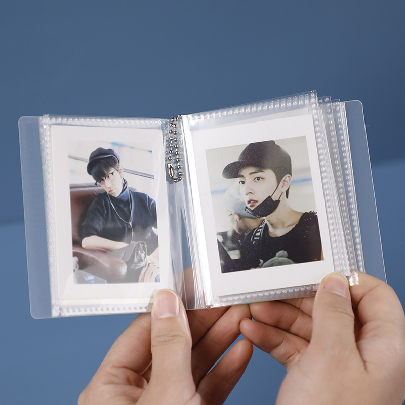 Koreansk stil 1 st fotoförvaring häfte film samlingsbok fotokort minialbum matt snygg kortpärm