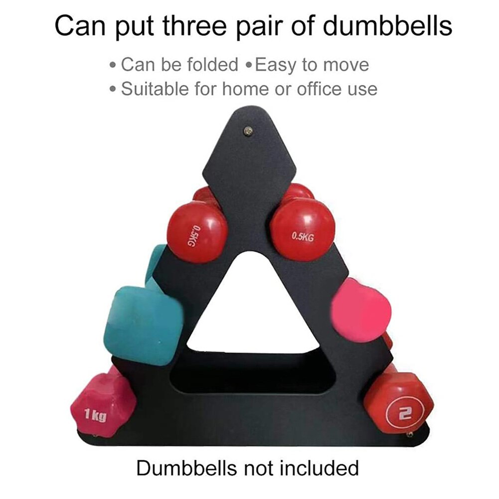 Hjemmegym Fitness trening manualer plast trekantholder stativ 3 etterslep stativ brakett passer 6 manualer vektløftingsutstyr