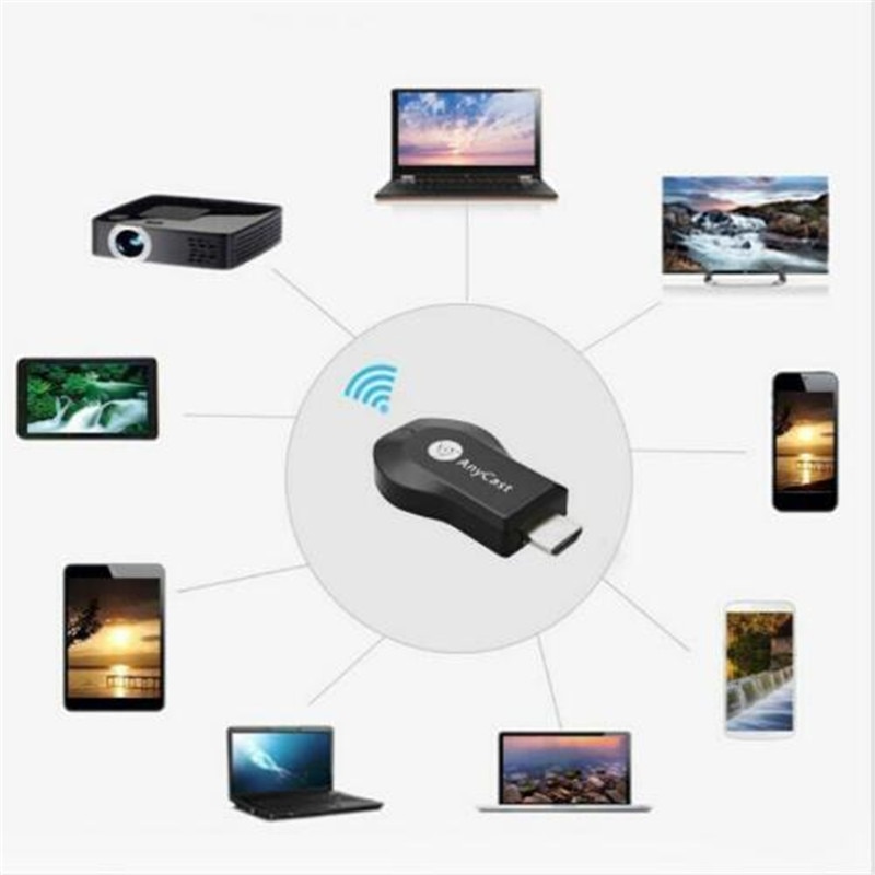 Anycast  m9 plus 1080p trådløs tv stick wifi display dongle ram 128mb hdmi tvbox modtager media tv stick airplay miracast