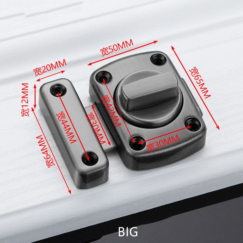 Universal Door Latch Gate Latch Security Sliding Door Lock Door Bolt Zinc Alloy with Screws Latch: C3