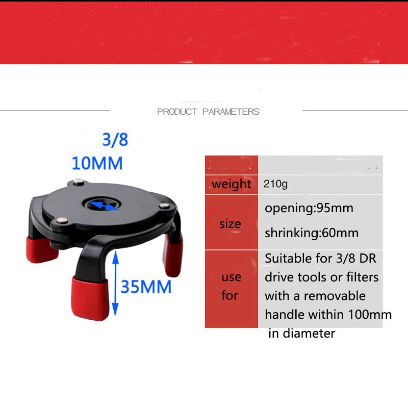 Universal 3 Jaw Oil Filter Remover Tool Cars Oil Filter Removal Tool Interface Special Tools Oil Filter Wrench Tool