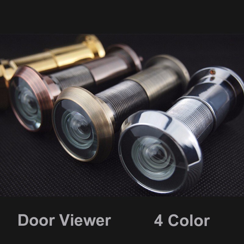 XY161 Brass Door Viewer Peep Hole 200 Degree for Home Security Women Baby Safety 4 Color Spyhole 35-54mm Thickness Door a