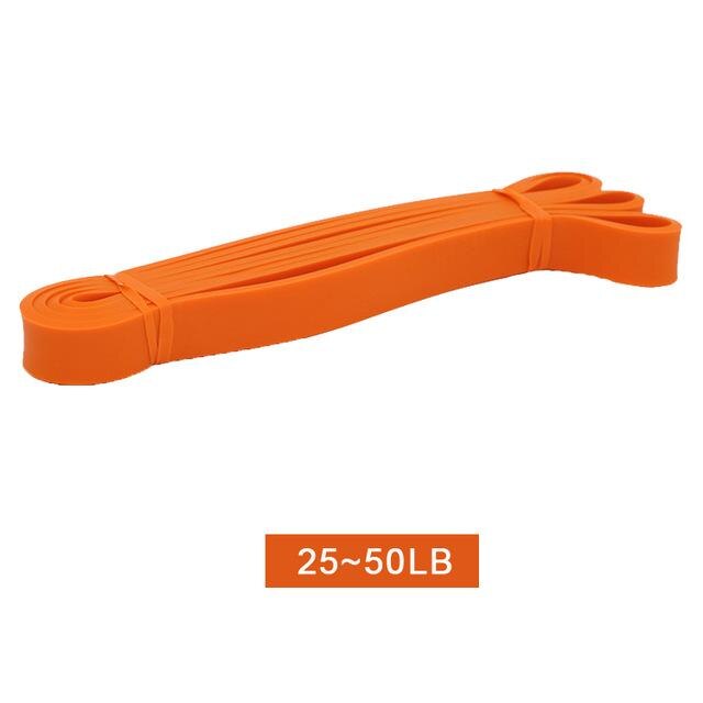 Bandas de goma para Fitness, banda elástica para gimnasio, arnés de entrenamiento, tensores musculares elásticos de Resistencia al ejercicio: Orange