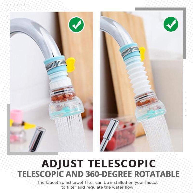 360-degree Rotating Filter Splash-proof Water Tap Installed On Your Faucet To Filter And Regulate The Water Flow