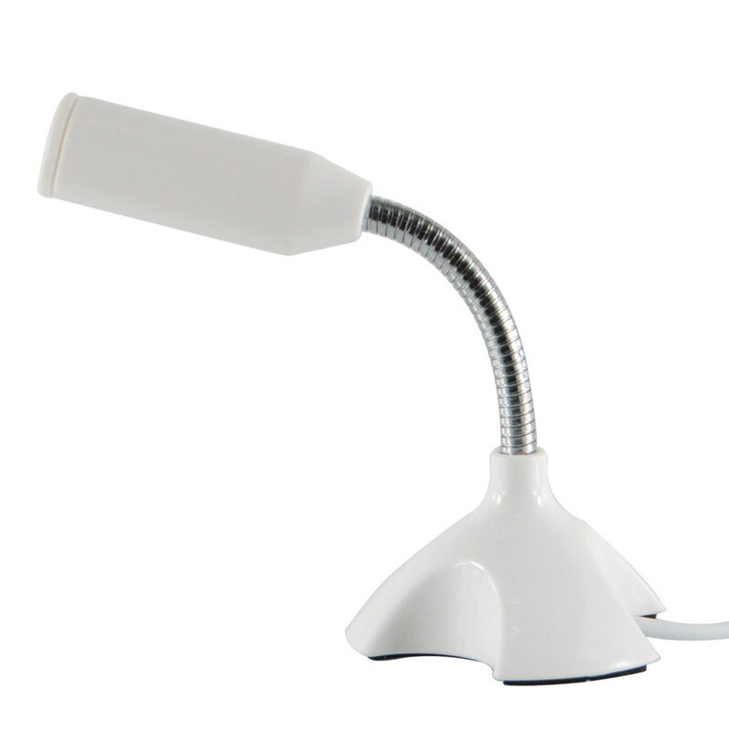 USB Microphone Flexible Adjustable Plug with Stand Portable for Computer PC Notebook Studio Speech Desktop Condenser Microphone: White
