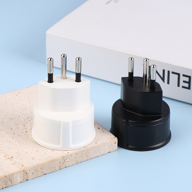 1pc europæiske frankrig til schweiziske stik rejseadapter 3 -benet stik 10a 250v strømstik eu til schweiz elektrisk stikkontakt