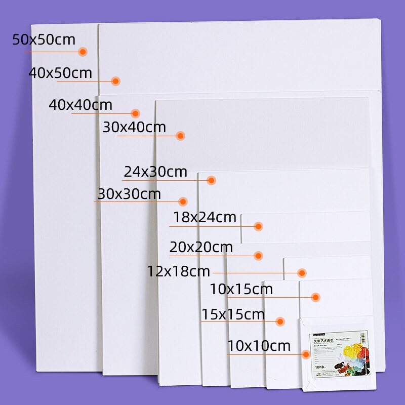 PHOENIX Canvas Panel Pure Cotton Drawing Board Oil Acrylic Painting Square Rectangle Round Oval Shape