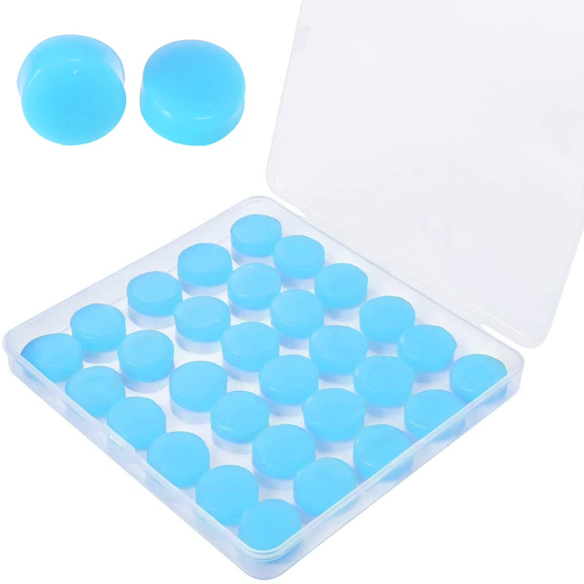Bouchons d'oreille en Silicone réutilisables, 30/60 pièces, pour dormir, nager, voyage, travailler, étude, réduction du bruit, bouchon d'oreille Flexible: MULTI