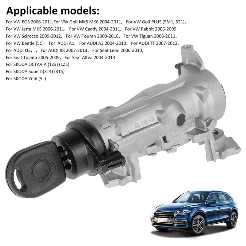 Car Ignition Barrel Door Lock Ignition Switch Lock for- SEAT SKODA 1K0905851B 1K0905851A 1K0905851 30936044