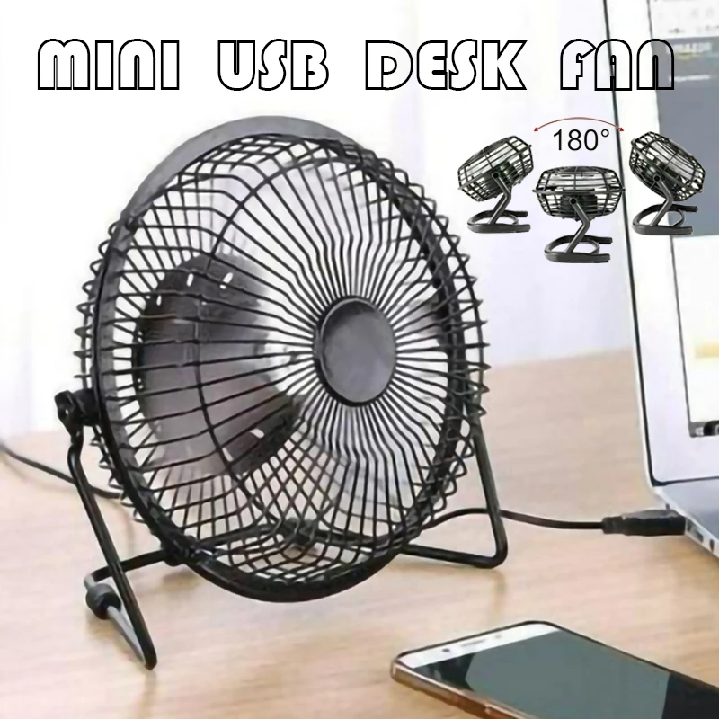 DC 5V Mini USB Cooler Desk Fan 180Degree Rotatable Fan Summer Portable Desktop Cooling Fans for Notebook Laptop Computer