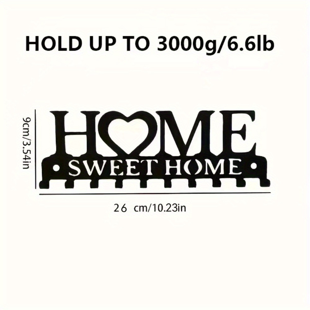 Wall Mounted Sweet Home Decorative Key Holder Key Wall Hook Creative Key Holder for Front Door