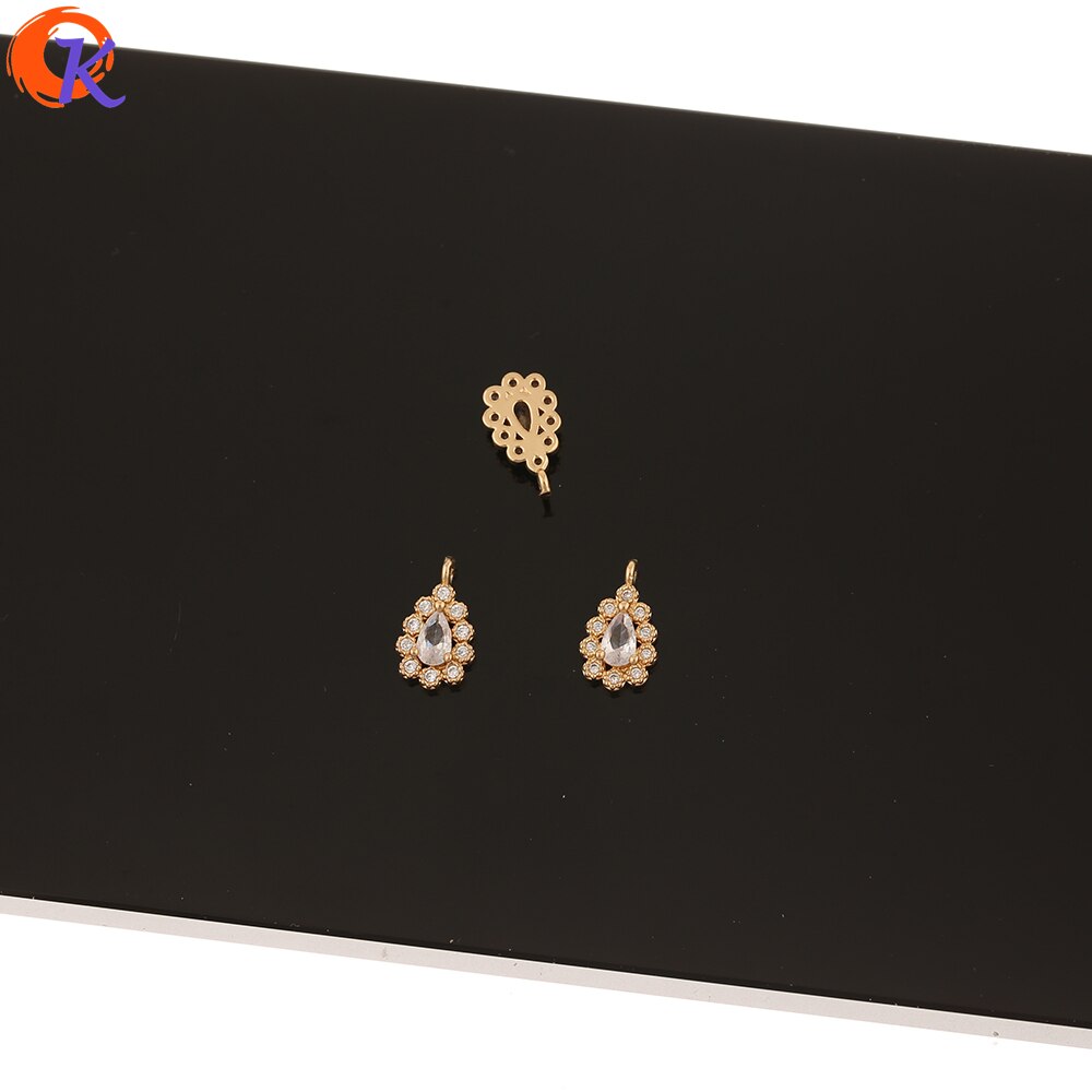 Cordiale Disegno 50pz 7*12MM Accessori Dei Monili/Pendente DELLA CZ/Fatto A Mano/a Forma di Goccia/strass Pendenti E Ciondoli/FAI DA TE Che Fanno/Risultati dell'orecchino