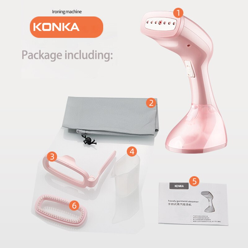 KONKA vêtement vapeur ménage repassage machine voyage mini compact portable repassage machine 1500W rose