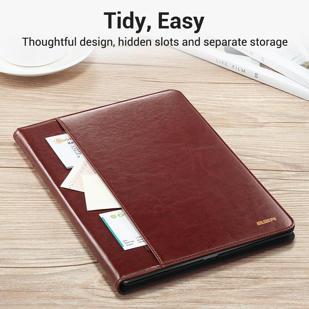 ESR Case for iPad Pro 10.5/11 Cover Premium PU Leather Luxury Business Folio Stand Auto Wake Smart Cover for iPad Pro 11