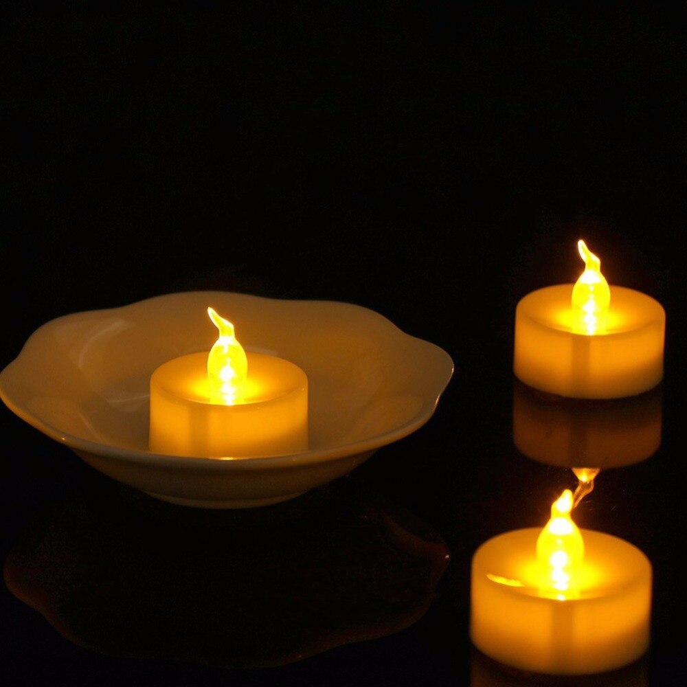 Paquete de 12 velas de Navidad alimentadas por batería, temporizador o sin temporizador, luz Led tipo vela blanco cálido ámbar
