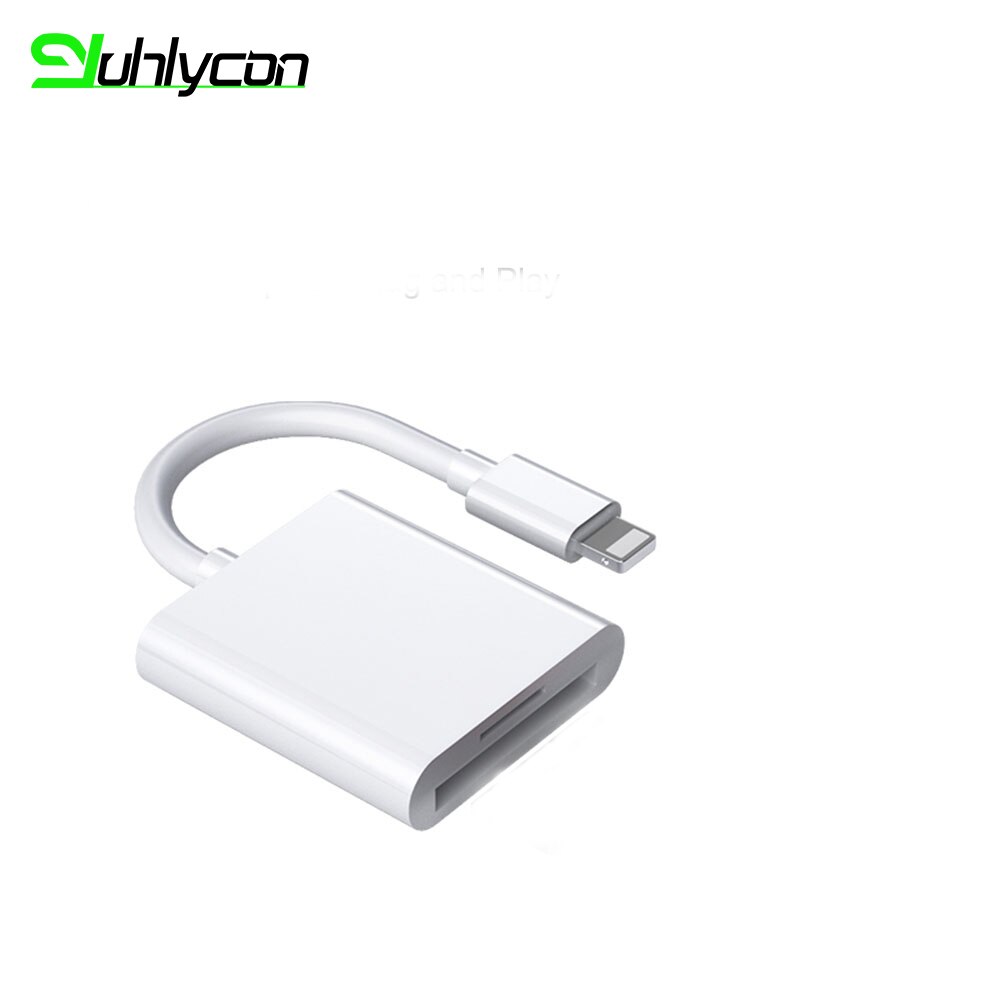 Lighting SD Card Reader Adapter Flash Drive Smart Memory Tool For Iphone Ipad: SD TF Card Reader