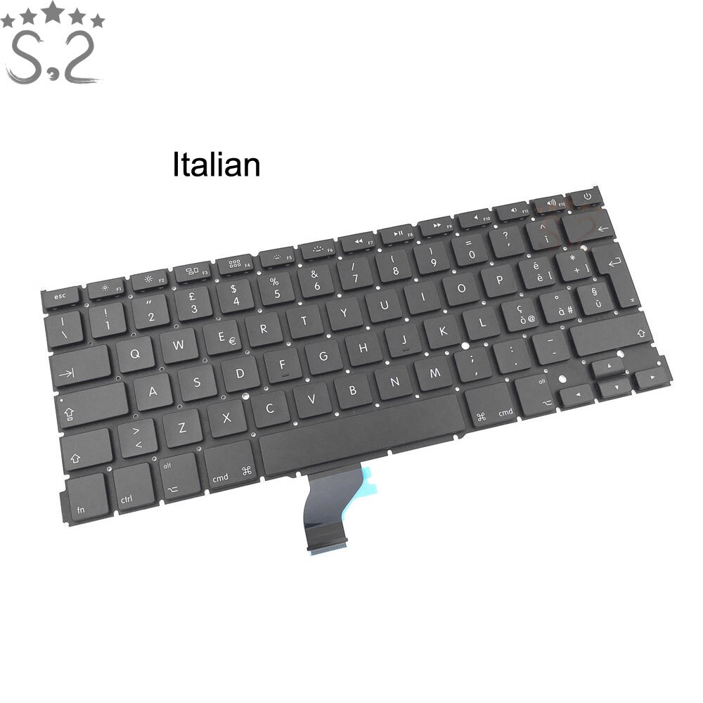 Keyboards For Macbook Pro Retina 13" A1502 Keyboard Replacement French/German/Italian/Koran/Russian/Spanish/UK/US/Arabic/Turkish