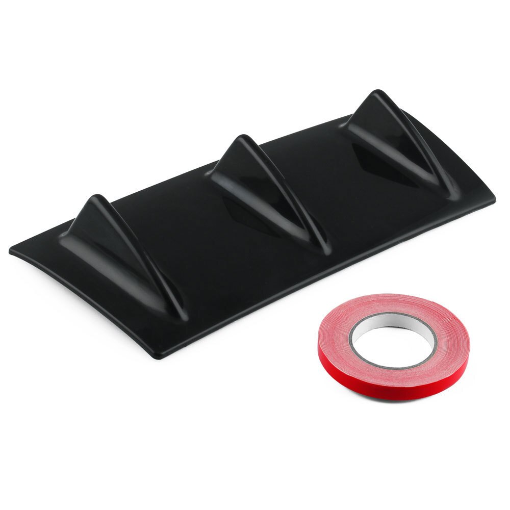 1pcs Car Rear Bumper Diffuser Chassis Spoiler Universal Fin Style Wing Lip Diffuser Car Accessories: Small