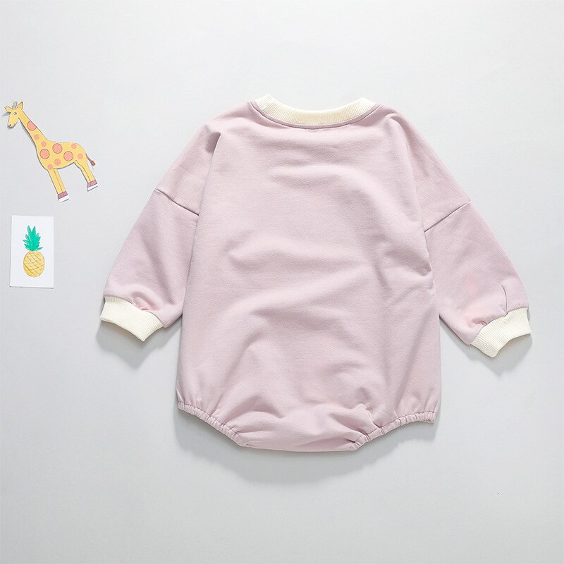 Baby pasgeboren kind baby jongen meisje katoenen lange mouwen bodysuit zonnepak outfit set kleding warm schattig eendelig