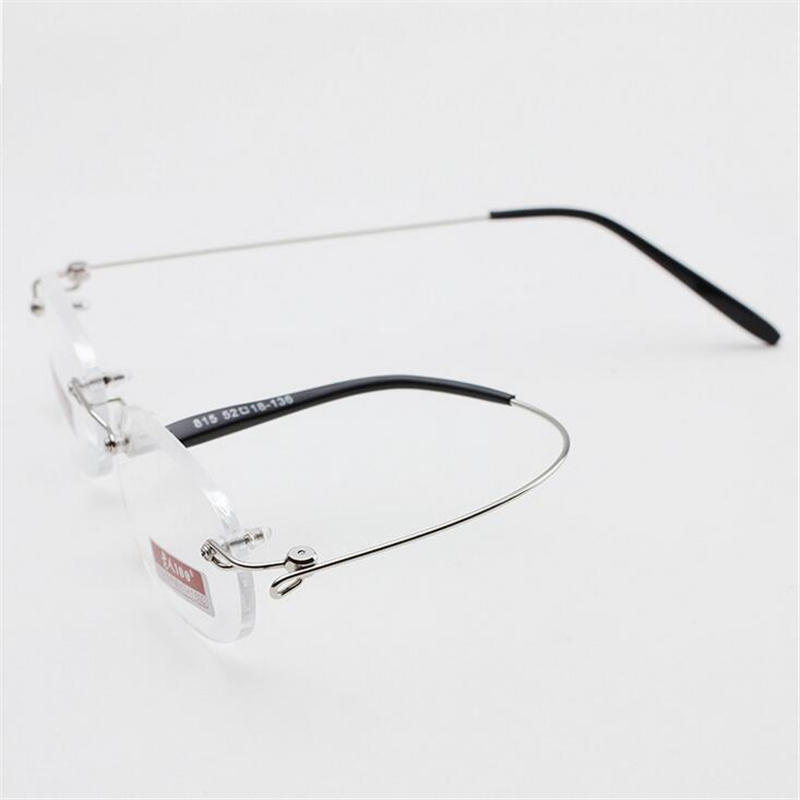 Frameless Nearsighted Glasses Finished Women Men Metal Leg Rimless Square Diopter Eyeglasses -1.0 -1.5 -2.0 -2.5 -3.0 -3.5 -4.0
