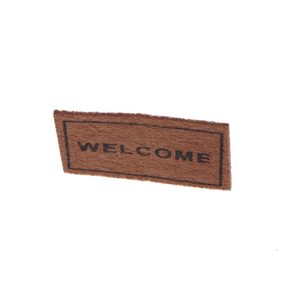 6.2X4.2CM 1Pc 1/12 casa de muñecas miniatura Felpudo de bienvenida alfombra accesorios para casa de muñecas