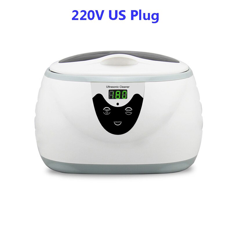 600ml Ultrasonic Cleaner SOONICK Super Sonic Jewelry Cleaning Machine Watch Ring Eyeglass Cleaners Sonic Denture Parts Washer: 220V US Plug