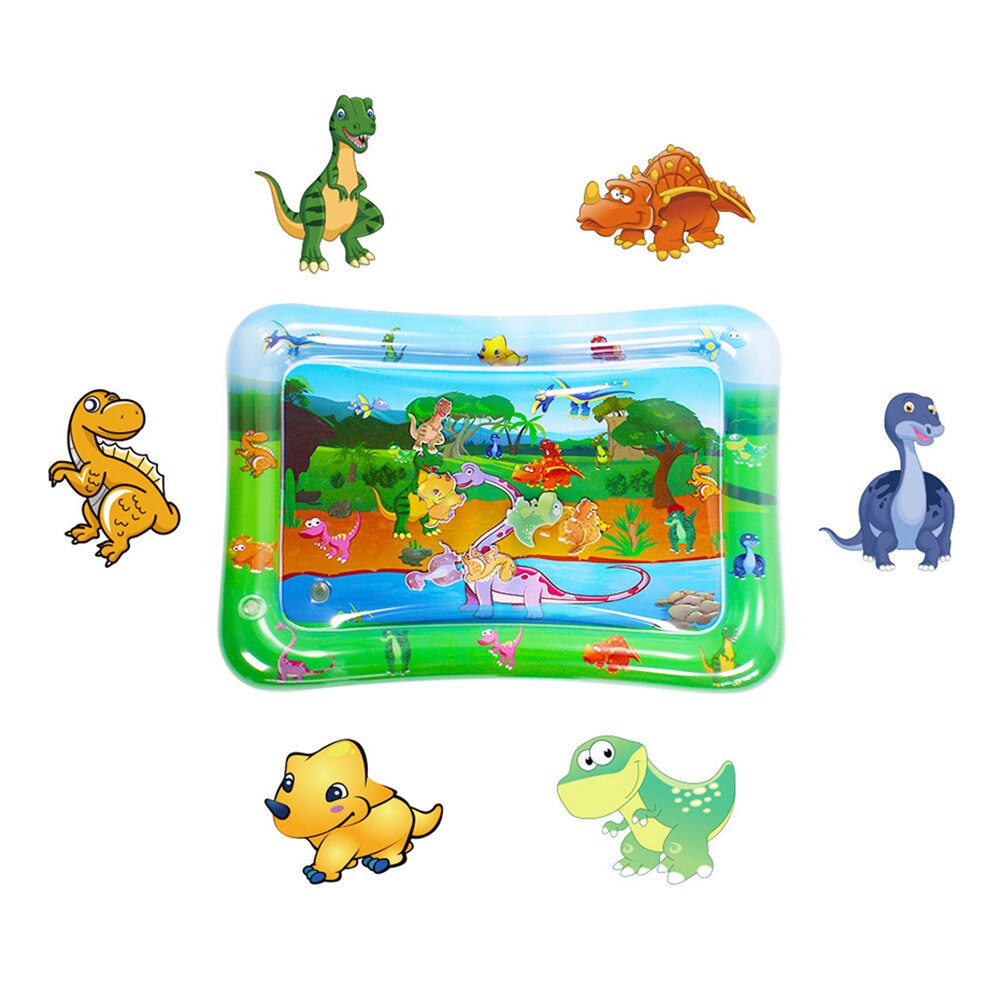 Baby Kids Play Mat Baby Opblaasbare Klopte Pad Dinosaurus Patroon Water Kussen Sport Speelgoed Spelletjes Spelen Mat Met Vriend