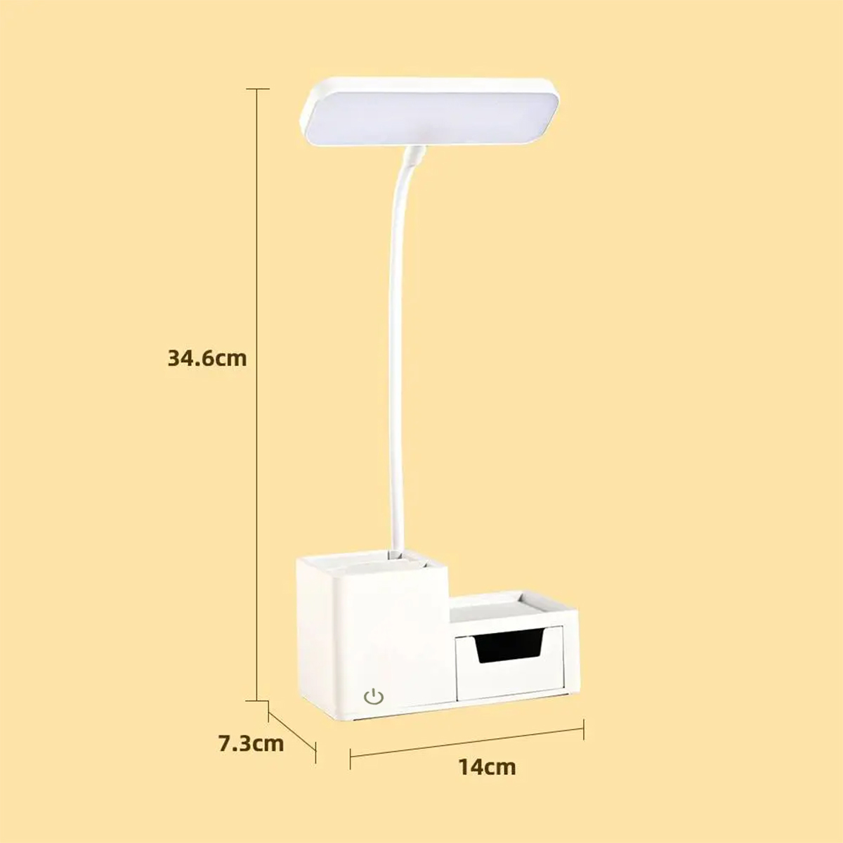 4000Mah Led Tafellamp Usb Oplaadbare Leesboek Nachtlampje Oogbescherming Touch Dimbaar 3 Modi Pennenhouder Bedlampje