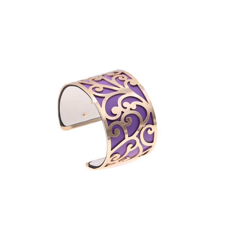 40mm utbytbara vändbara armband för kvinnor med guldfärgad blomformad lädermanschett armband charm armband femme: Wz0219