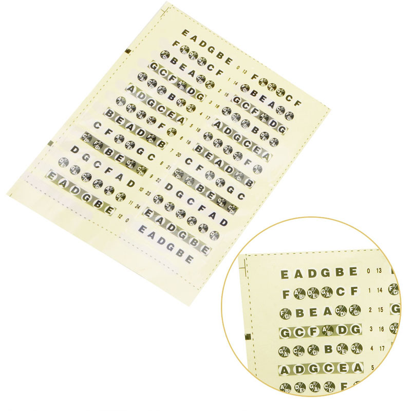 Guitar Accessories Guitar Fretboard Sticker Frets Note Decal Learning Music Lesson Beginners