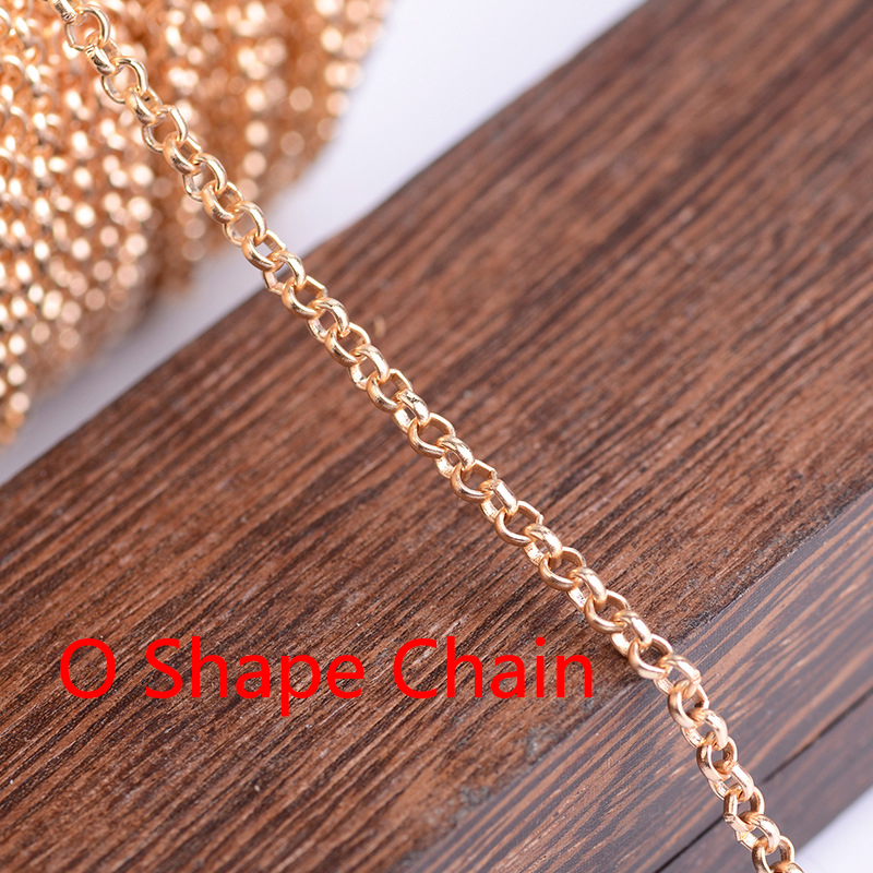 5Meters 10Meters KC Gold Necklace Chain Roll Metal Iron Necklace Chain for Jewelry Making Components Handmade DIY