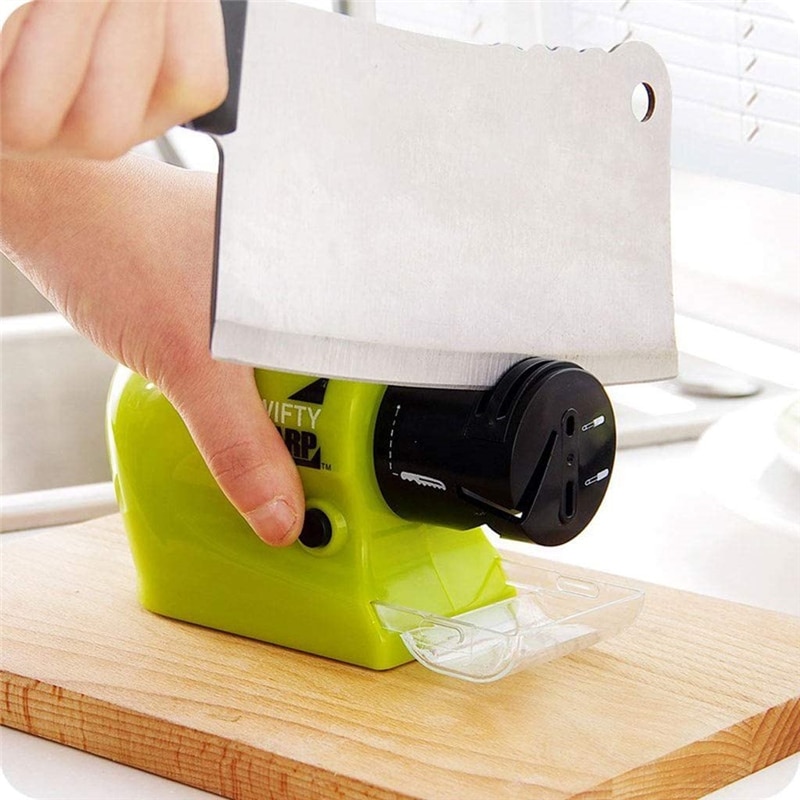 Auto Swifty Sharpener Electric Knife Sharpener Whetstone Sharp Motorized Kitchen Knives Scissors Sharpening Tool Pengasah Pisau