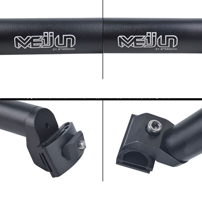 Meijun cykel sæde rør 31.6 * 580mm 450mm forlænget aluminium mountainbike ride lang rør ride sadel rør sæde rør sadelpind