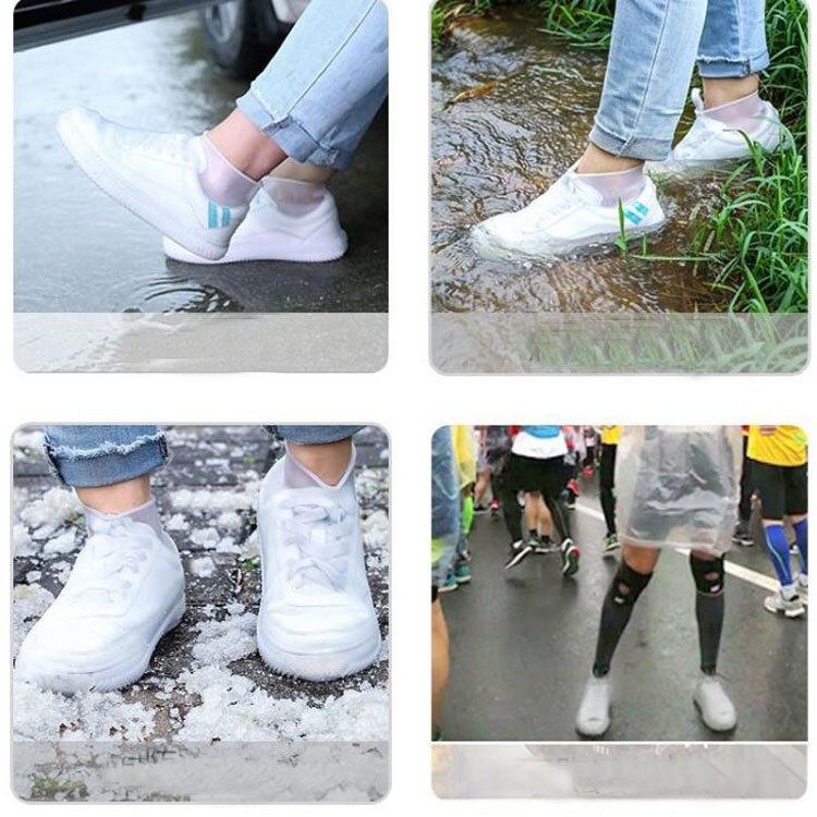 Recyclable Silicone Shoe Covers Reusable Waterproof Shoes Covers Rain Boots Non-slip многоразовые бахилы Shoe Covers for Rain