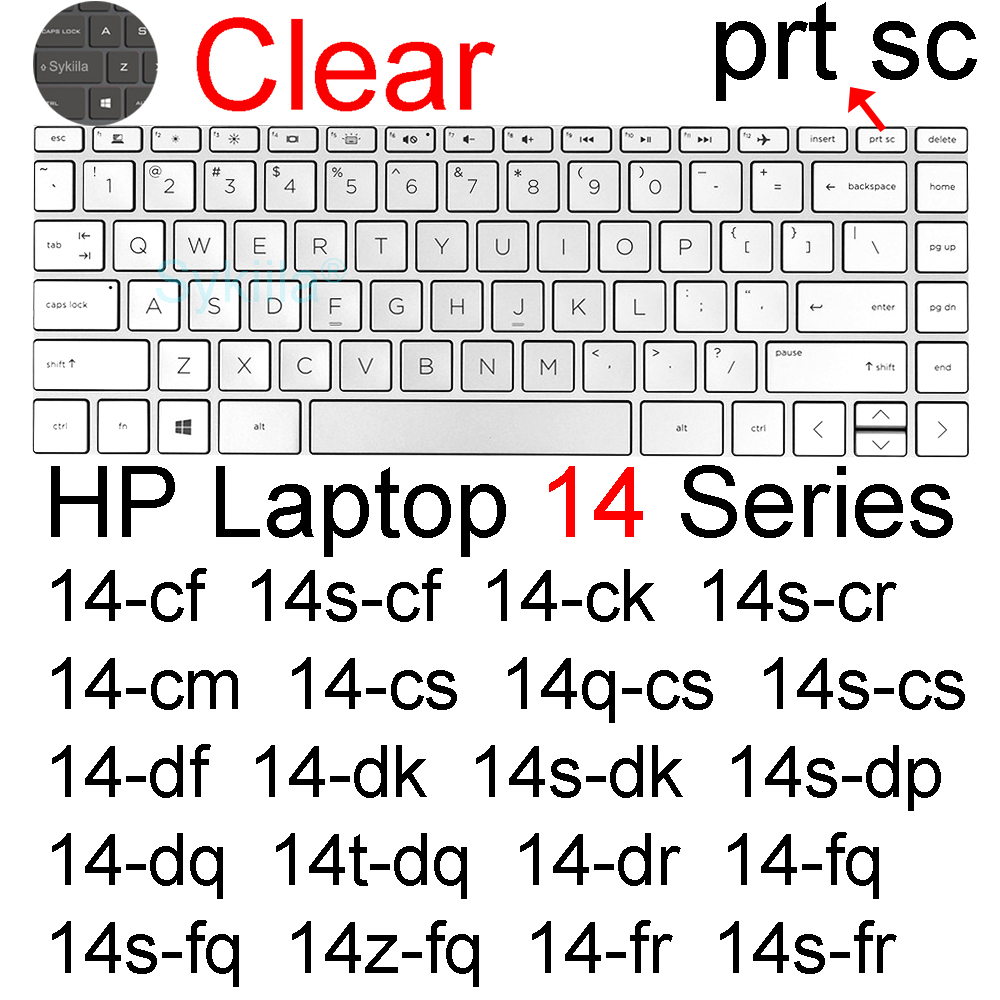 Keyboard Cover for HP Laptop 14 14t 14-ep 14-em 14-eg 14-fr 14-fq 14-dq 14-dr Essential 14g 14s 14z Silicone Protector Skin Case: GRAY