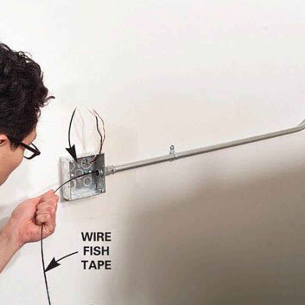 30Meter Fiberglass Fish Tape Reel Puller Conduit Ducting Rodder Pulling Wire Cable Fishing Tool THIN889