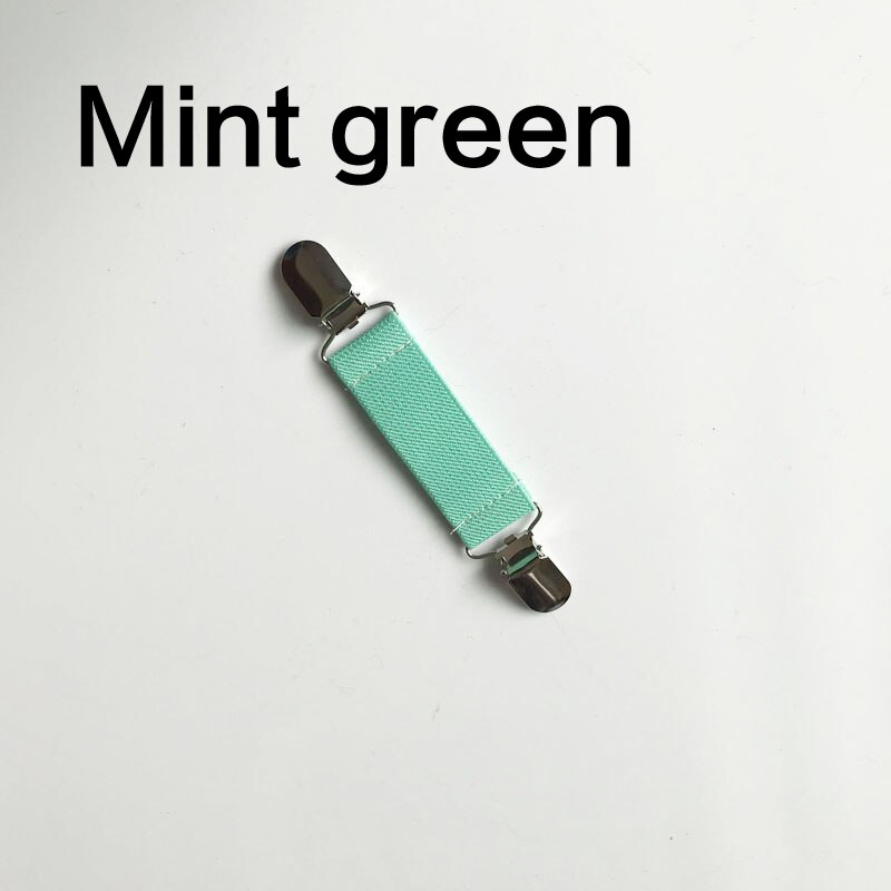 Clip en métal argenté pour robe et pantalon, vêtement, extension de ceinture, accessoire multifonction pour drap de lit fixe, canapé, 1 pièce: Mint Green