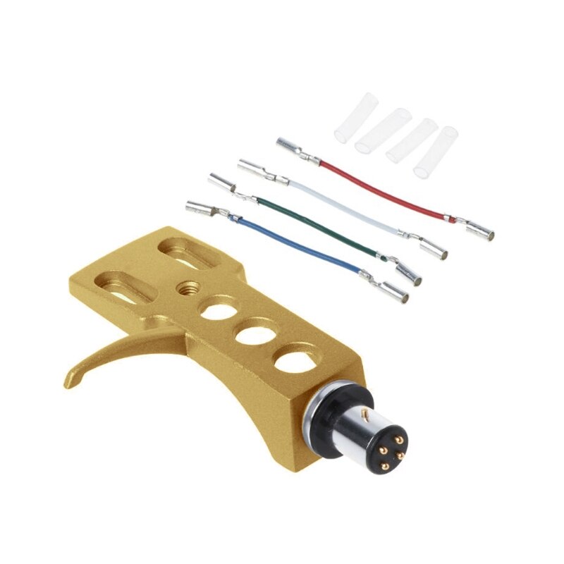 Turntable headshell mount universal lp phono cartridge replacement phonograph head holder stylus lead wire