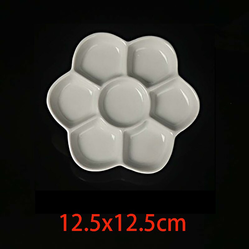 Keramische Palet Pruim Jingdezhen Keramische Pigment Gouache Aquarel Schilderen En Kalligrafie Art Supplies: 5 inch