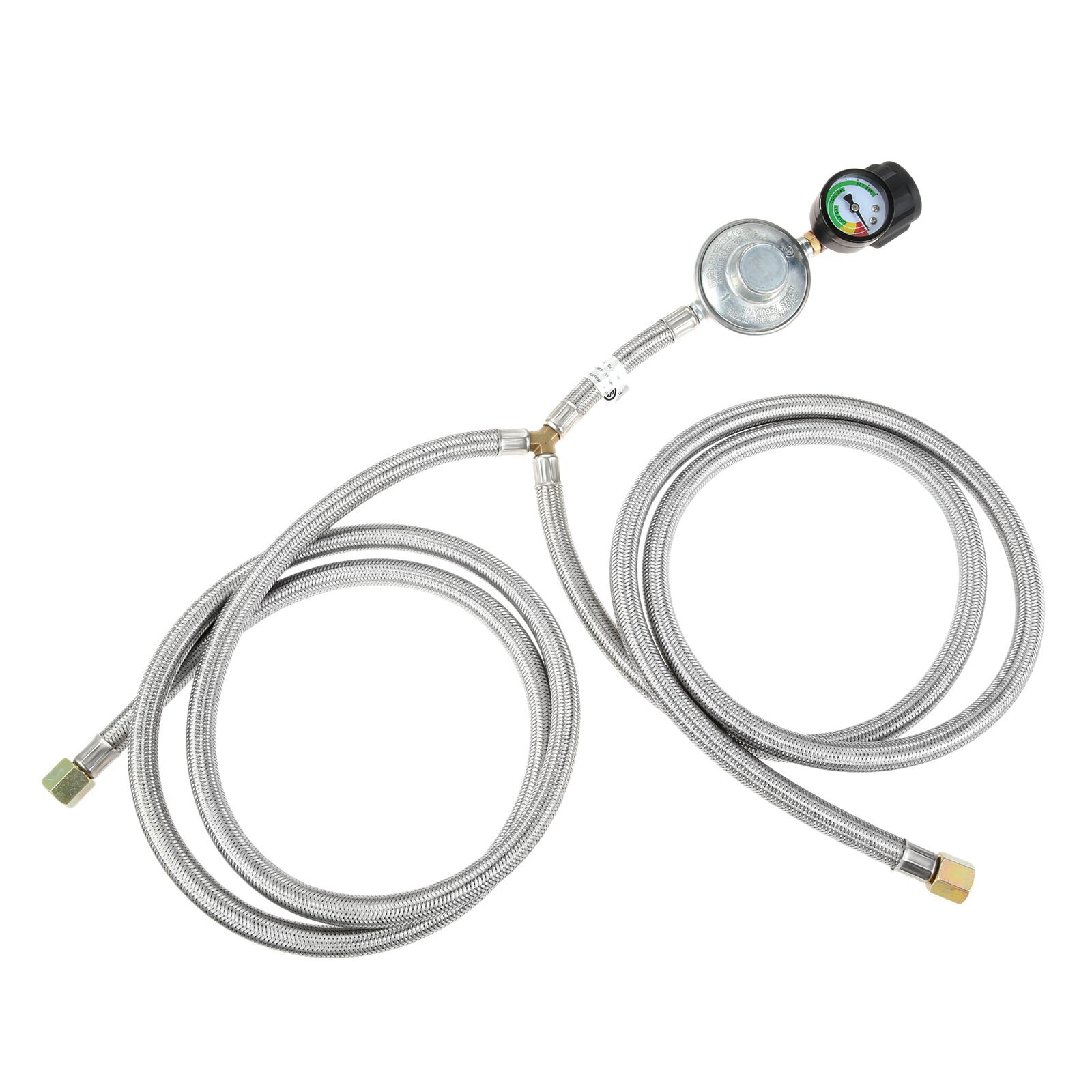 5ft Low Pressure Propane Regulator Adapter with Tank Gauge