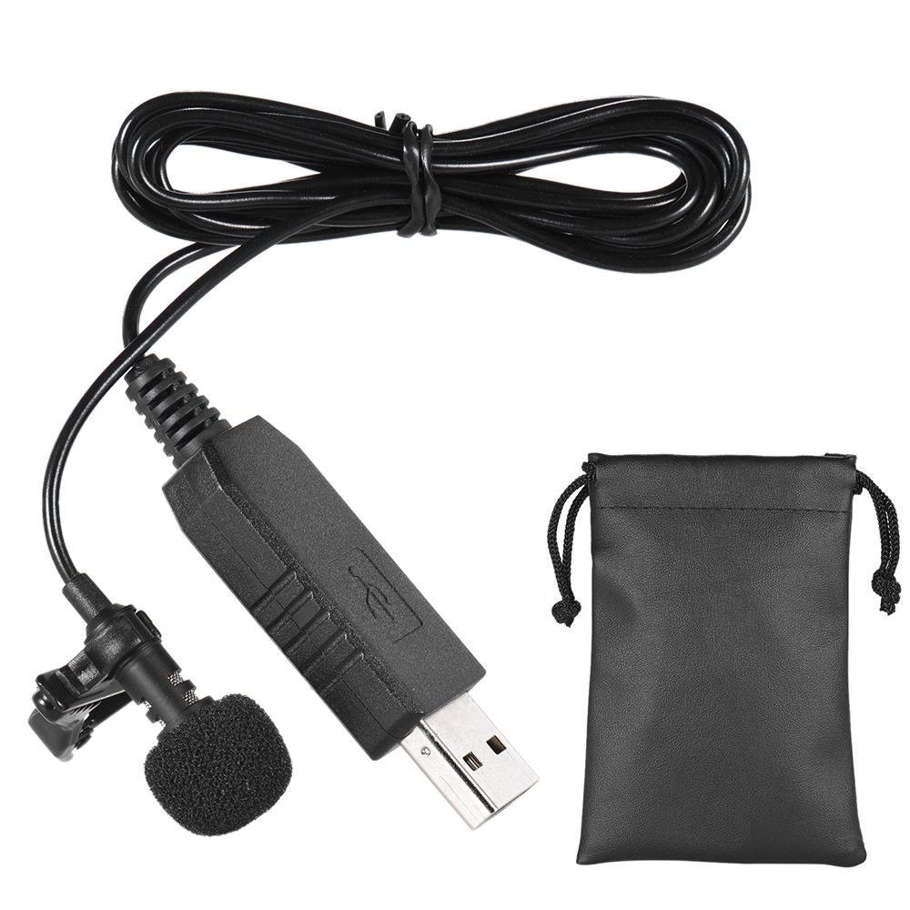 USB Microfoon Draagbare Mini Stereo Clip-on revers mic lavalier microfoon condensator Microfoon voor computer PC karaoke studio