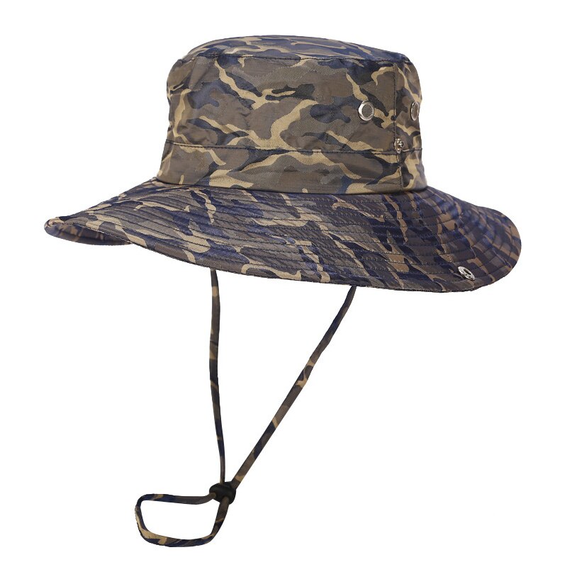 Sombrero de pesca de ala pequeña de camuflaje para hombre, gorra de pescador para deportes de montaña, sombra para habitación de verano: style 1